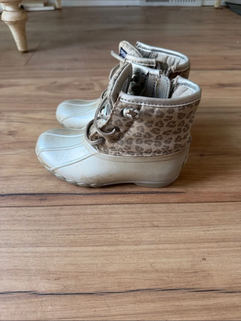Sperry Kids Tan & Beige Duck Rain Boots